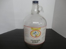 DONALD DUCK DISNEY FIGURE PAPER LABEL SODA FOUNTAIN SYRUP JUG SALEM, MASS.COLA