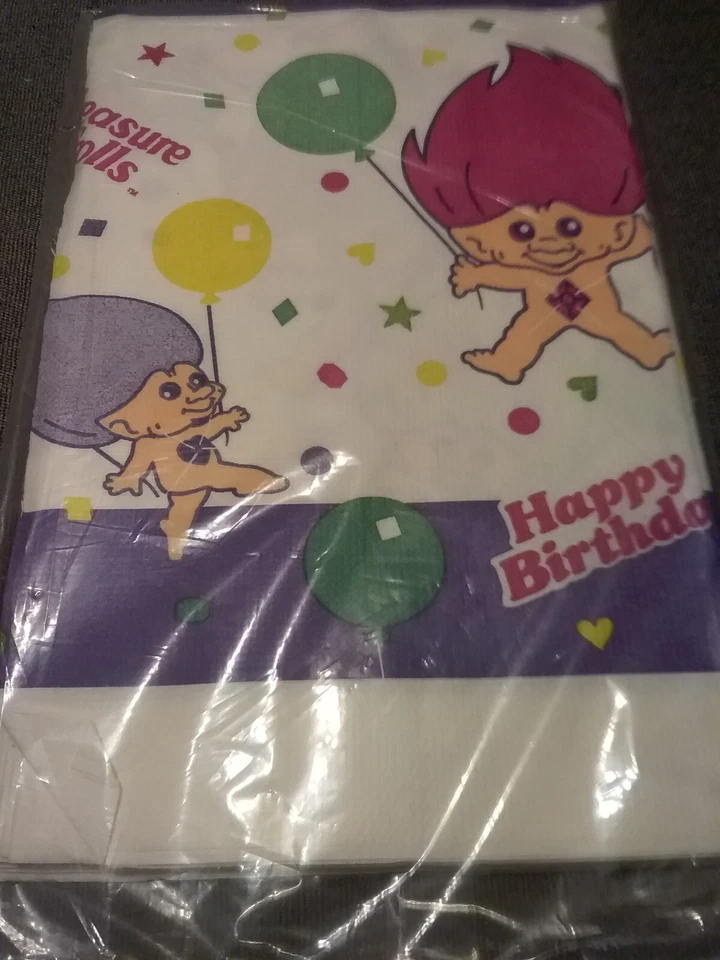 Винтажный 1990-х сокровище троллей бумаги стол чехол 52 x 96 сделано в США Бесплатная доставка! - Изображение 4 из 4