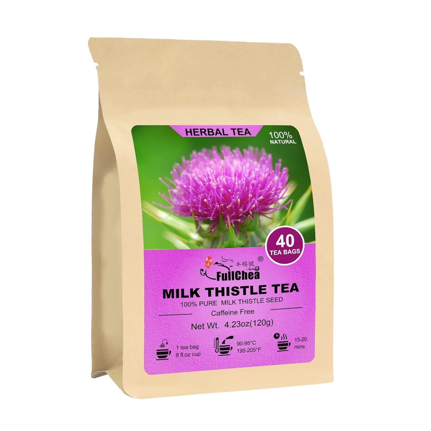 - Milk Thistle Tea Bags, 40 Teabags, 3G/Bag - Natural Milk Thistle Seed