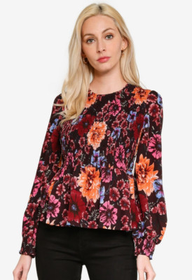 Vero Moda Women's Floral Abelia Long Sleeve Smock Top Size XS  A89