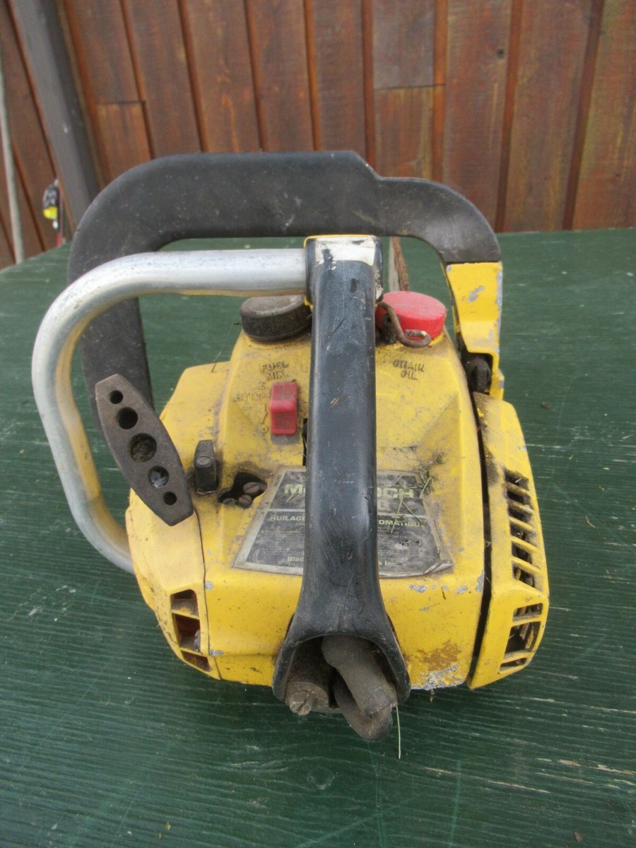 Vintage McCULLOCH MAC 110 Chainsaw Chain Saw with 12