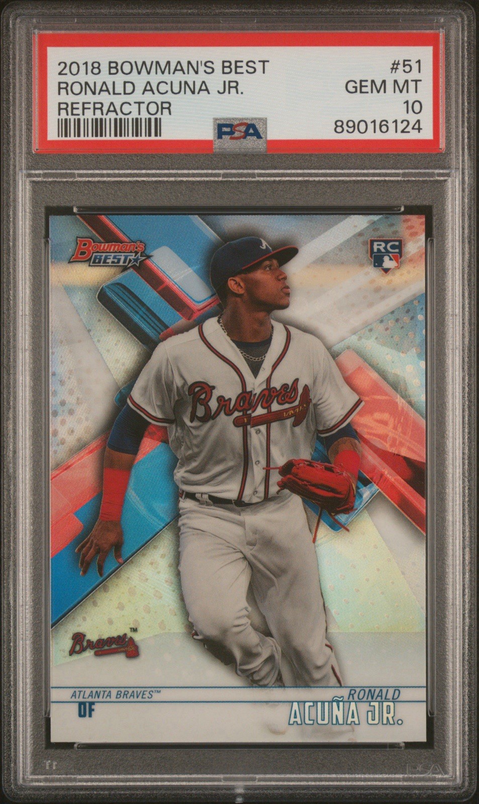 2018 Bowmans Best Ronald Acuna Jr Refractor Rookie Card PSA 10 Braves