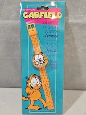 RARE 1981 Armitron Official Garfield Quartz Digital Watch NEW OLD STOCK SEALED!