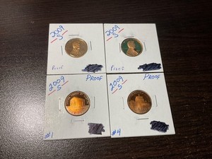 2009 s lincoln cent proof coins lot of 4