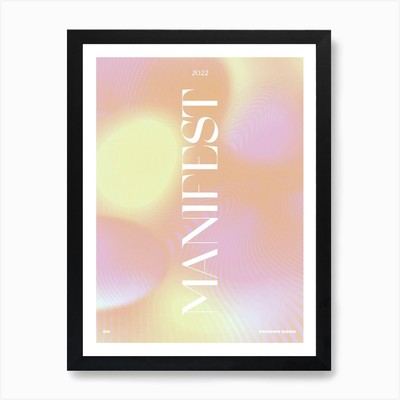 Farbverlauf Manifest Kunstdruck gerahmt Wandbild Poster Leinwanddruck Bild