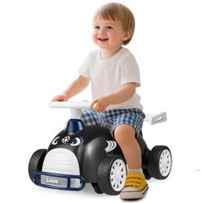 Kids Ride On Push Car w/Music Under-Seat Storage Universal Wheels for Boys Girls