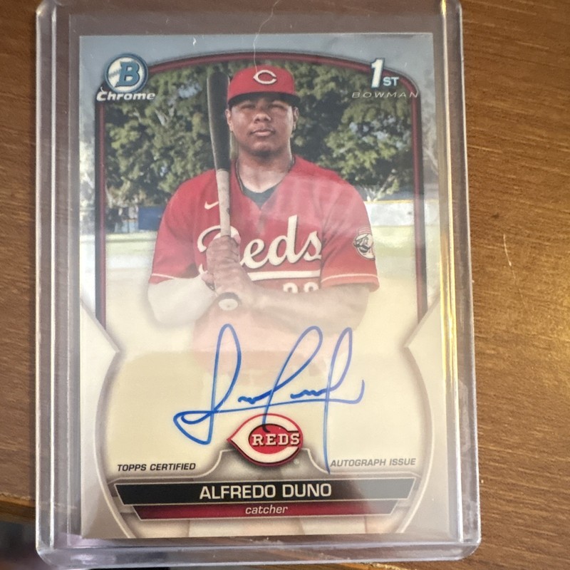 Alfredo Duno 2023 Bowman Chrome 1st Prospect Auto #CPA-ADU