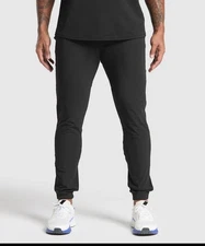 Gymshark Studio Joggers Mens Black Sweatpants Gym Training Size Small Sealed New