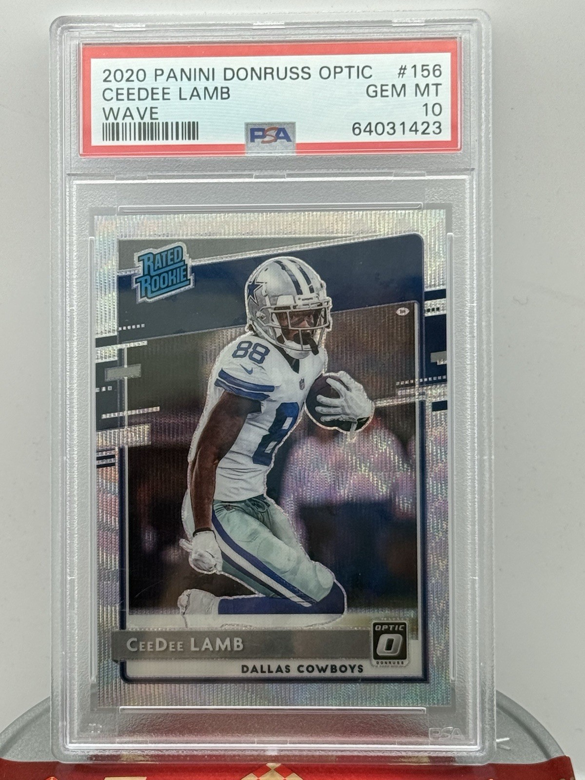 2020 Donruss Optic Wave #156 Ceedee Lamb Cowboys RC Rookie /199 PSA 10