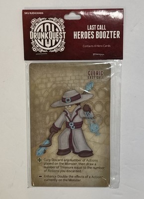 Drunk Quest Loot Corps Board Card Game Last Call Heroes Boozter Pack 8 Cards New