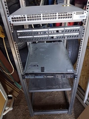 19 in Open Frame Server Rack Cabinet Frame, Freestanding Mount Type