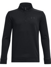 Under Armour Boys' Armour Fleece 1/4 Zip Sweatshirt Black Youth Medium