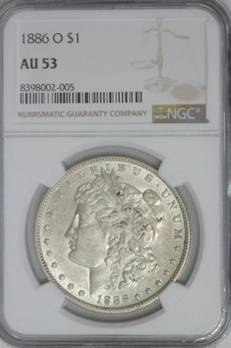 1886 O morgan dollar NGC AU53 ~