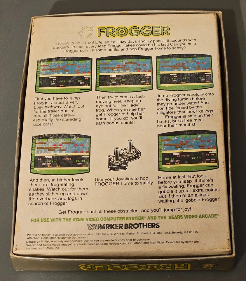 Frogger Atari 2600/7800/2600+/7800+ 1982 COMPLETO CIB PROBADO FUNCIONA Foto 4 de 4