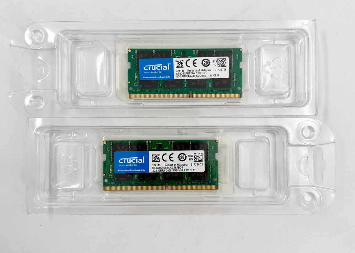 Crucial 16GB (2x 8GB) DDR4-2400 PC4-2400T SODIMM CT8G4SFS824A | eBay