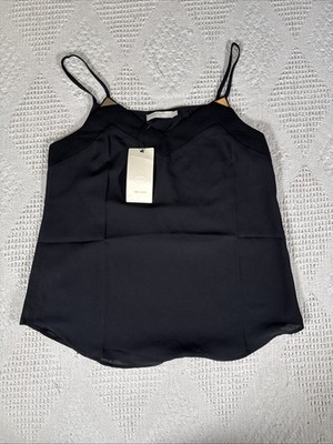 Vera and Lucy sleeveless black top Soze Large New with tags