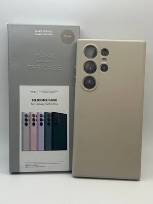 elago Samsung Galaxy S24 Ultra Hülle Flüssig Silikon 4 Schicht Stoßfest Stein