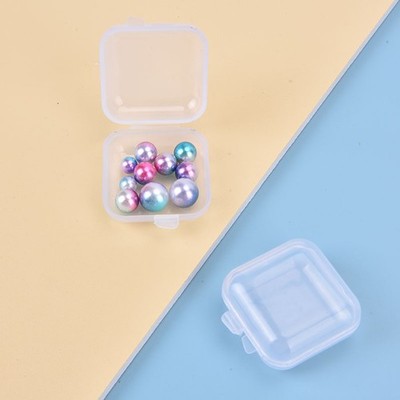 25Pcs Small Boxes Square Transparent Plastic Box Jewelry Storage Case Contai_$6