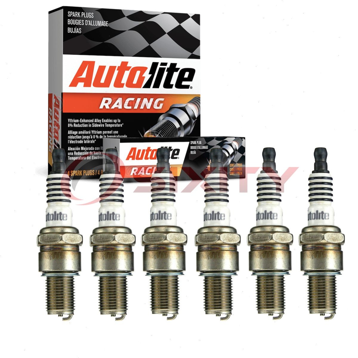 6 pc Autolite Racing AR2594 Spark Plugs for AG091 805 713 41XL 4074 4046 gw