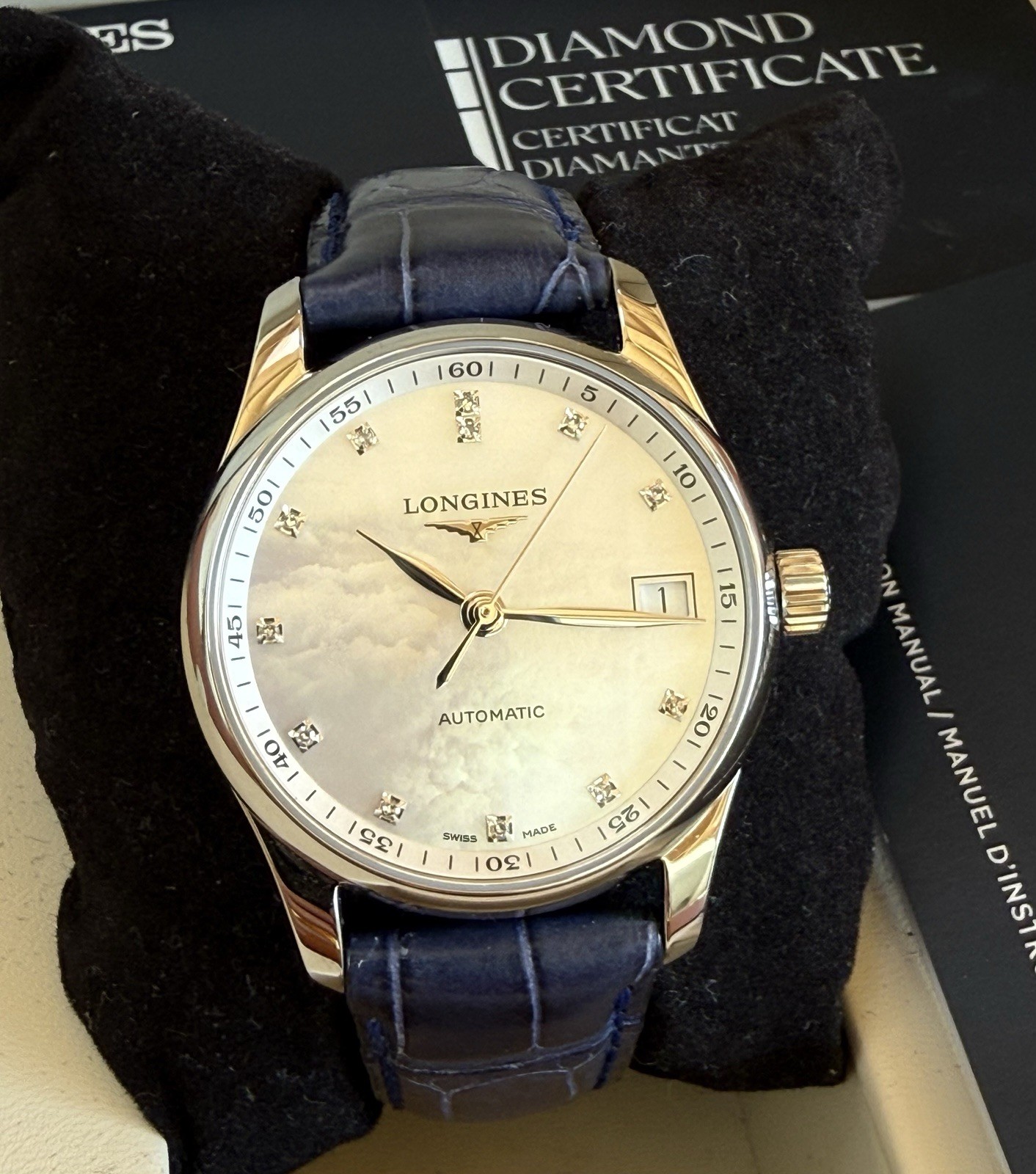 Longines Master Collection White Mother of Pearl Women's Watch - L2.357.4.87.0