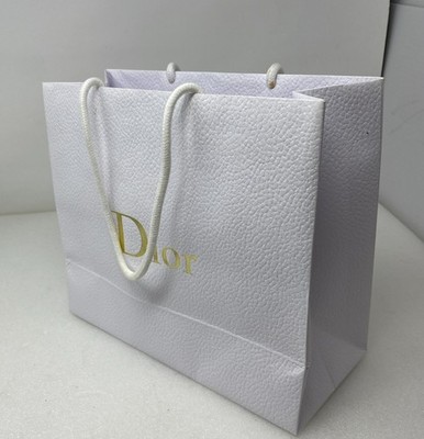 Original Dior leere Papier Geschenktüte. Weiß, Maße 23 cm x 27 cm