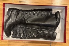 Carlos Santana Lorenza Womens Knee High Boots Size 9 Black Strapped Zipper