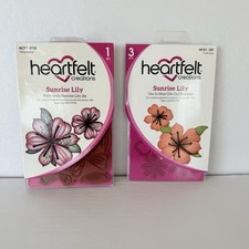 Lot Of 2 Heartfelt Creations Sunrise Lily Cling Stamp And Craft Dies