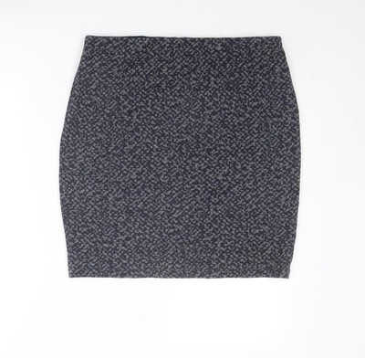 Max Studio Damen Bandagenrock blau geometrisch Viskose Größe L