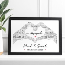 Personalised Engagement Gifts For Couples Engaged Date Present Friends Fiance