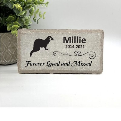 Ferret Memorial - Personalized Pet Memorial Stone - Ferret Loss sympathy Gift