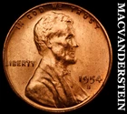 1954-S Lincoln Wheat Cent- Choice Gem Brilliant Uncirculated Luster #J7259