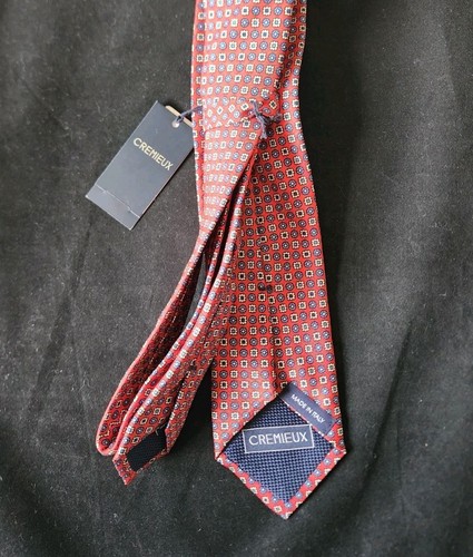 CRAVATTA IN SETA COLLEZIONE CREMIEUX MADE IN ITALY ROSSA - NUOVA CON ETICHETTE - Foto 4 di 5