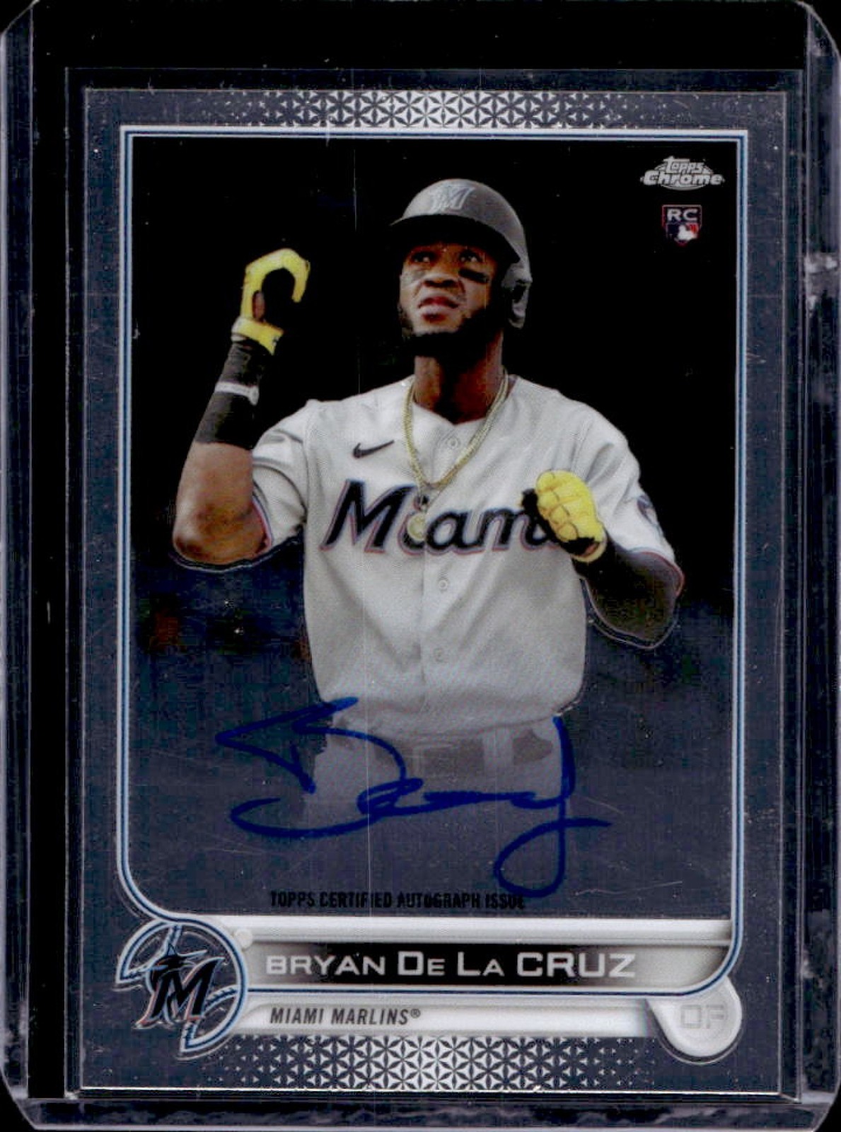 2022 Topps Chrome Bryan De La Cruz Auto RC #RA-BD Marlins Rookie