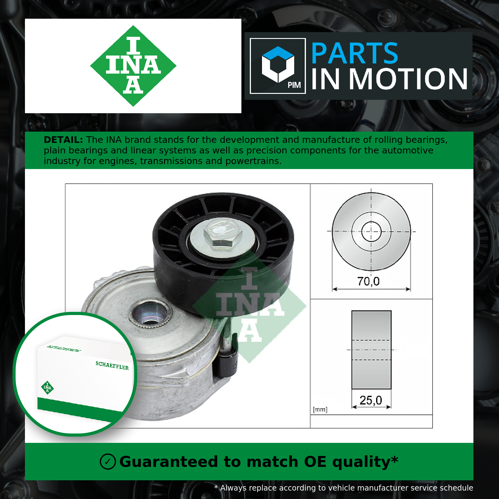 Ina 534033410 Tensioner - Image 2