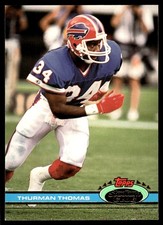 Thurman Thomas 1991 Stadium Club #395 Bills NFL READ FREE SHIPPING AutographDen