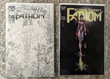 Fathom #1 B&W Variant +2 more. & More Than Mortal Sagas #1. Bag/Board. NM/VF