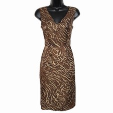 ANIMAL PRINT DRESS RETRO 1960s STYLE A LINE PINUP ROCKABILLY BANANA REPUBLIC 0