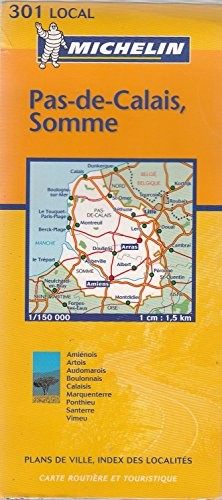 Michelin Map 301 Local Pas-de-Calais, Somme Sheet map, folded Book The Fast Free