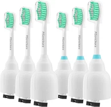 Replacement Toothbrush Heads(6 Pack) 1 Count (Pack of 6), White & Green 