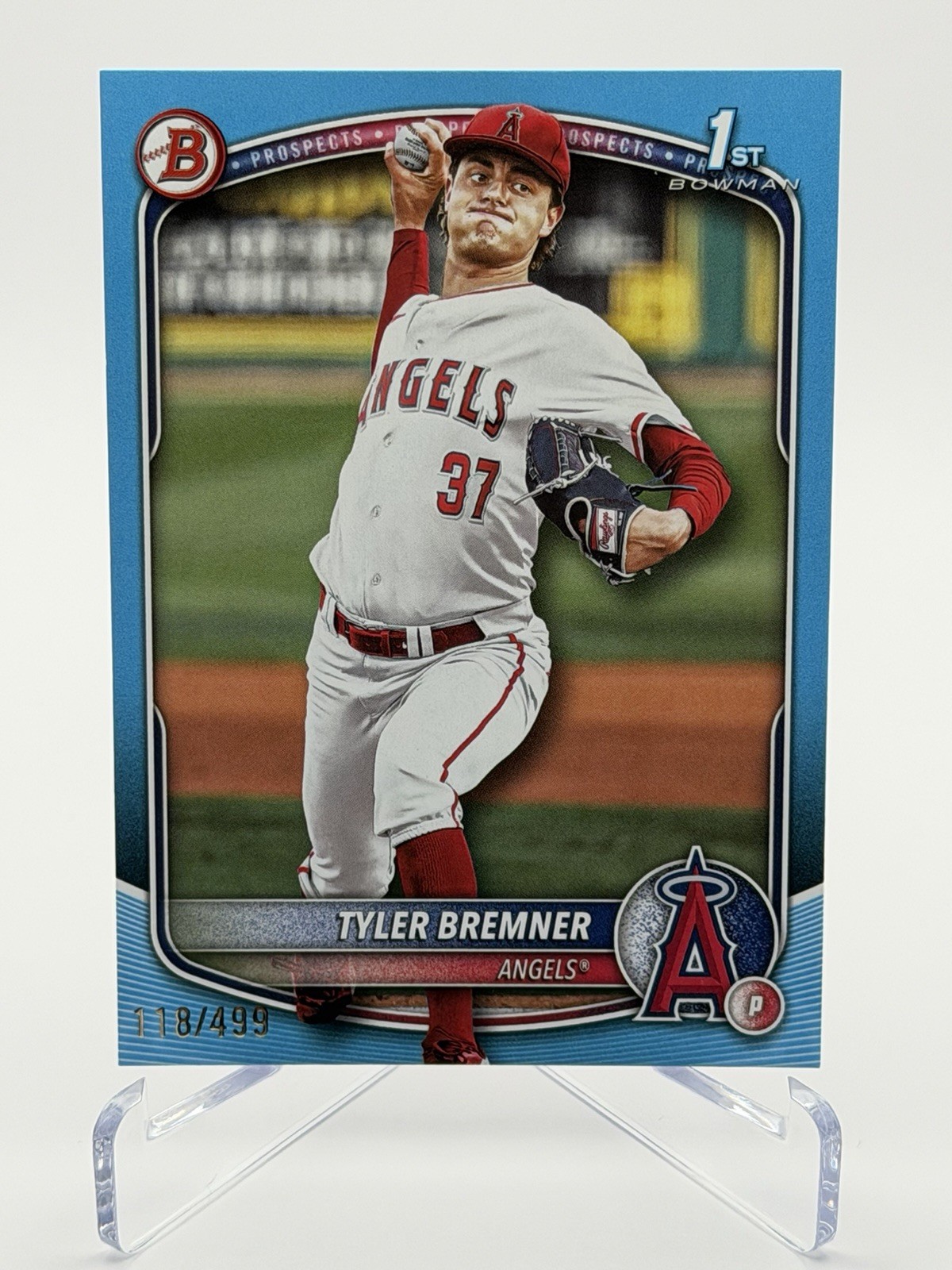 2025 Bowman Draft Tyler Bremner #BD-37 Sky Blue Paper 1st Bowman RC /499 Angels