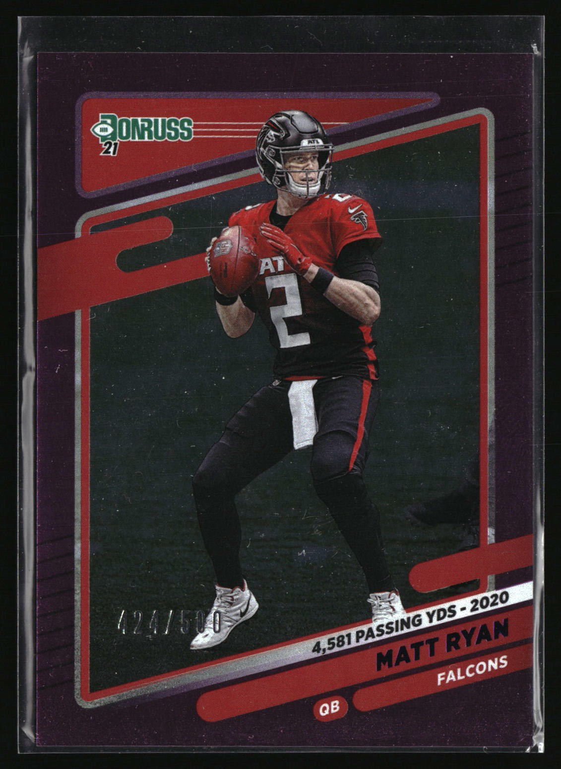 2021 Donruss #232 Matt Ryan Season Stat Line #/500