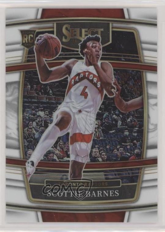 2021-22 Panini Select Concourse White Prizm 113/149 Scottie Barnes #74 02ez