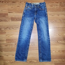 Ariat B5 Boundary Slim Straight Kids Jeans Cyclone Blue Denim 10018338 Size 12