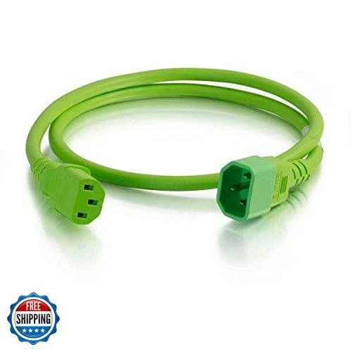 4ft (1.2m) 14AWG Power Cord (IEC320C14 to IEC320C13) - Green - Image 4 of 4