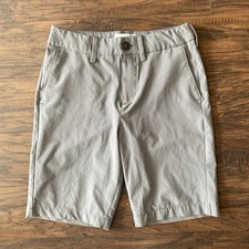 Boys Youth Abercrombie Kids Performance Gray Chino Shorts 11/12 Regular