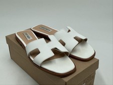 Steve Madden Hadyn Women's US Size 9 White Leather Slide Designer Sandal Ebay854