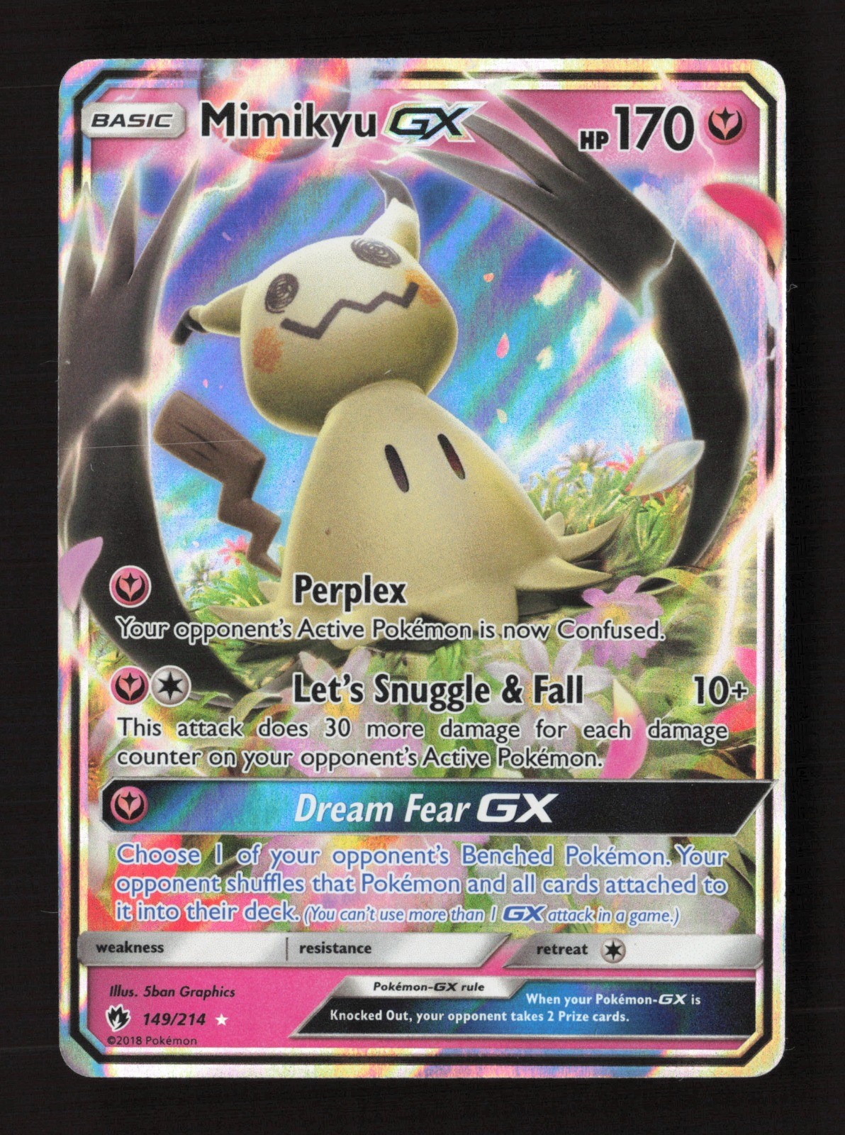 Mimikyu GX 149/214 Holo SM - Lost Thunder MP Pokémon TCG