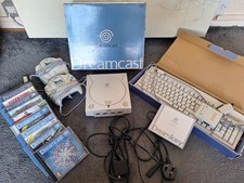 Sega Dreamcast Game Console+ Keyboard+Controllers  & Games Tested *Working