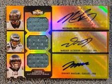 Camiseta Triple Threads 2011 Maclin DeSean Jackson Michael Vick autógrafo automático 1/9