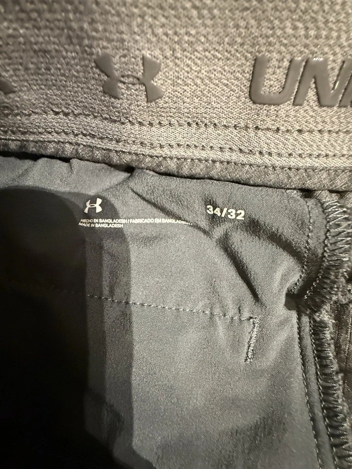 Under Armour Golf Pants Chino Mens 34x32 Grey Golf Performance Loose Fit - image 3 of 4